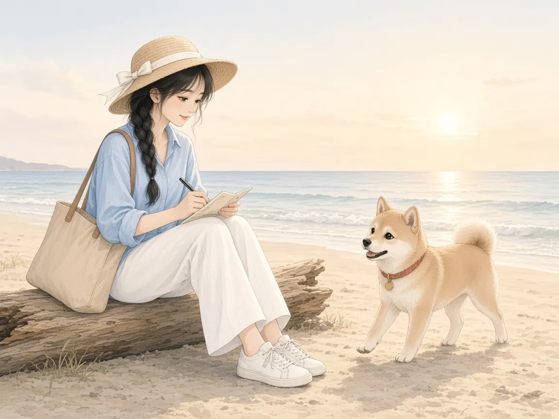 沙上脚步