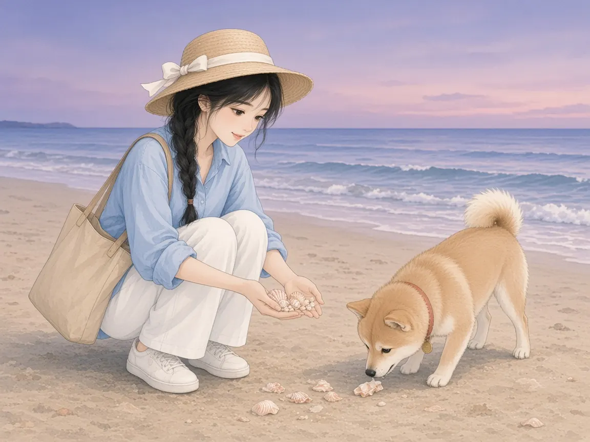 捡贝壳
